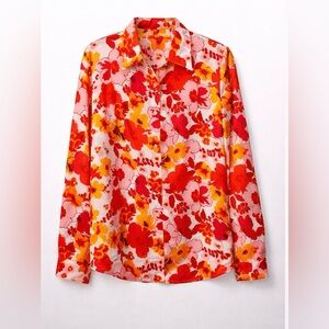 🧡 NWT! Shein Floral Button Down Long Sleeve Shirt